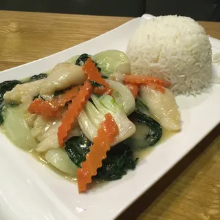 101. Fish Fillet Veggie Rice Plate