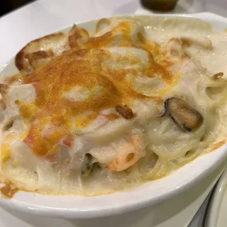 70. Baked Seafood Spaghetti