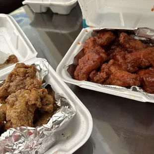 Wings garlic butter and honey BBQ