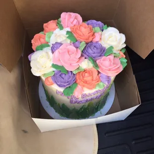 a cake in a box