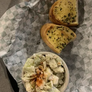 Side of Coleslaw &amp; fresh garlic bread