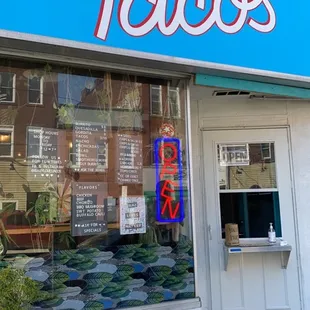 the front of the store