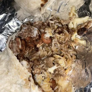 Bigly chicken burrito