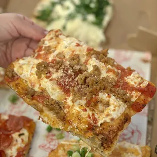 Sausage and Pepper Slice.