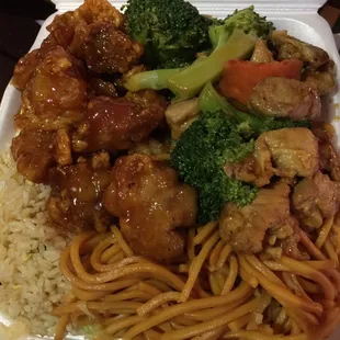 The broccoli chicken is on the right.
