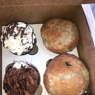 Blueberry muffin, The chocolate is &quot;Rebel&quot; and the other is the Lisa Marie