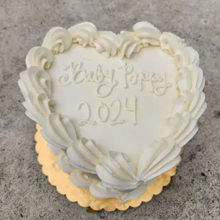 6&quot; Heart Shaped Gender Reveal Cake