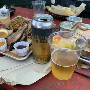 The BBQ is strong here! Carolina Mustard, Pimento cheese sauce and their own Pilsner brewed by Kinslahger