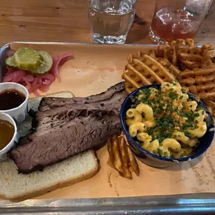 Sliced Brisket PLATTER Sd Fries Sd Mac