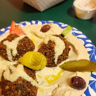 Hummus and falafel