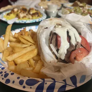 Love both their fries and Gyro with lots of tzatziki sauce!