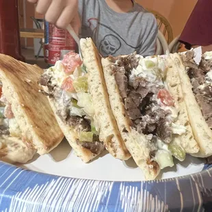 Gyro served like a sandwich!