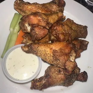 Honey lemon pepper wings