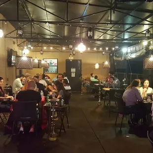 A view of the spacious and atmospheric outdoor seating