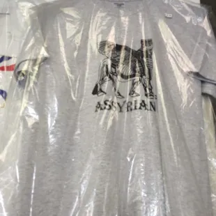 two t - shirts on a hanger