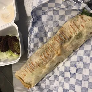 Regular sized chicken shawarma