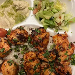 Shish tawook platter