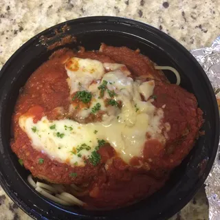 Chicken Parmesan and Spaghetti