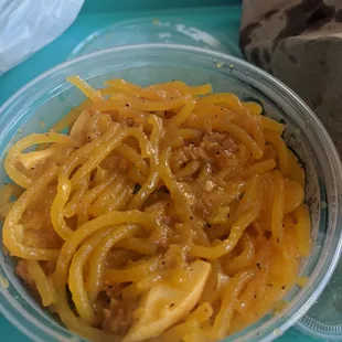 Palabok I think - 3 stars. Maybe I'm not familiar with this traditional dish, found this lacking in flavor. Wed lunch 2021-08-25