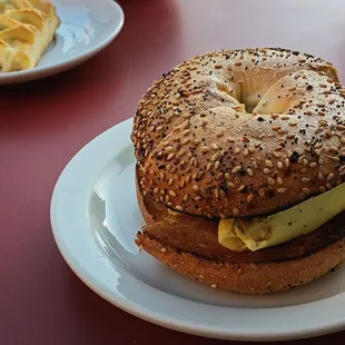 An exceptionally memorable breakfast sandwith