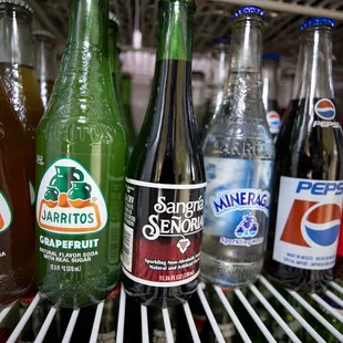 a variety of soft drinks