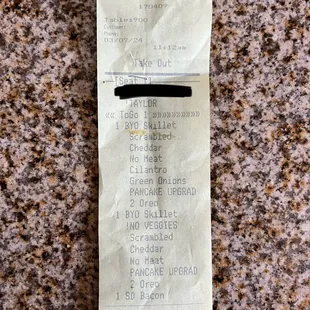 My receipt, did not receive a copy with a breakdown of the prices. Very unusual.