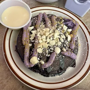 Ube pancakes (upgraded side order)