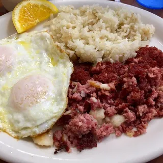 Lola Cora's Corned Beef Hash and Eggs*