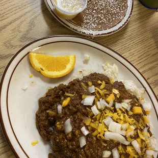 Chili moco loco and lemon pancakes