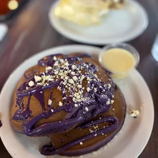 Ube pancakes