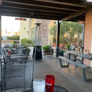 7:30am my be a bit chilly on the patio, but we love it anyway.