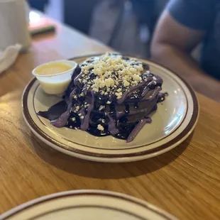 Ube pancakes