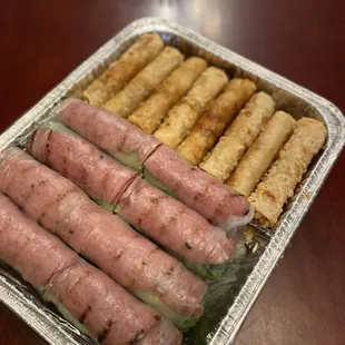 Small Tray Combo of Nem Spring Rolls &amp; Fried Egg Rolls - inquire party trays baclieurestaurant@gmail.com