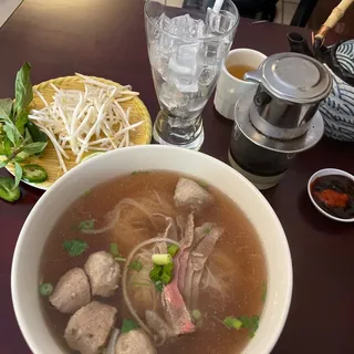 P2. Pho with Rare Beef and Beefballs
