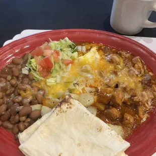 Carne Adovada and Eggs / Christmas chili.