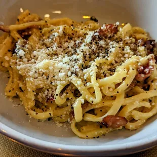 January 22, 2023; Carbonara ($20).