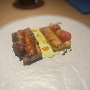 Pork belly with grilled pineapple
