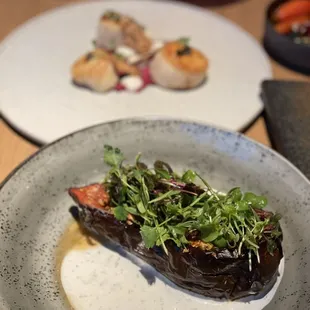 Baby eggplant dish