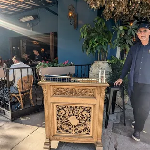 Reception, reservation is not required but recommended.