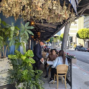 Outdoor patio dining area