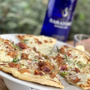 White Pizza Fromage blank, bacon, scallion, mozzarella