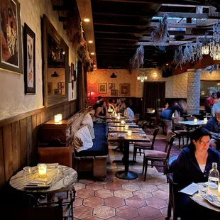 Inside dining.  They have live music inside on the weekends.  Call to confirm