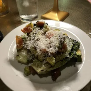Grilled Little Gems Salad - Pancetta, Tomato, Avocado, Balsamic, Reggiano