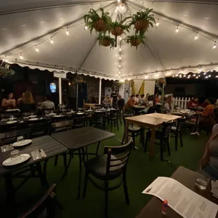 The outdoor patio is a bit smaller than it was last year, but still very nice!