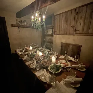 a table set for a meal