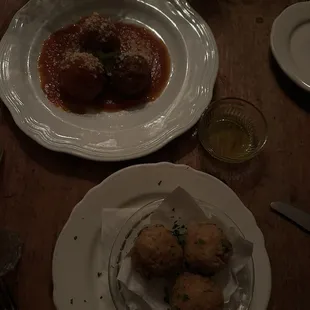 rice balls, Meatballs