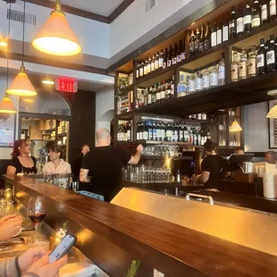 The bar area
