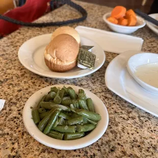 Green beans and rolls