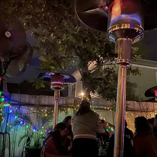 Patio with Beautiful Lights and Heated Torches.