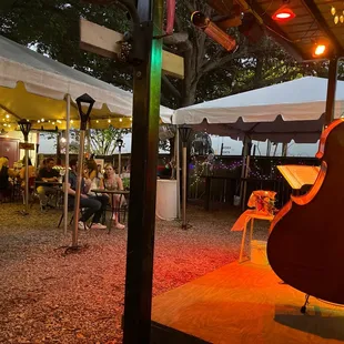 Back of stage &amp; garden seating